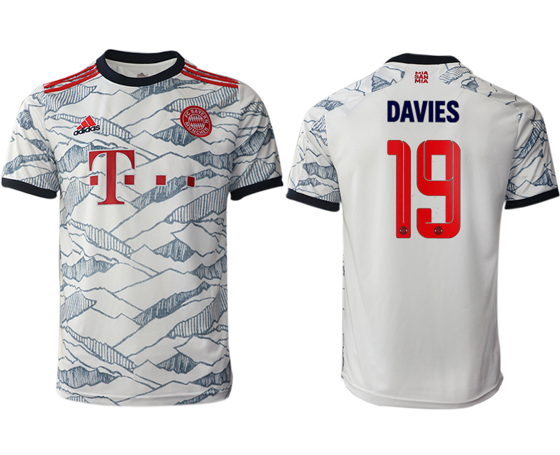 Cheap Men 2021-2022 Club Bayern Munich Second away aaa version white 19 Soccer Jersey